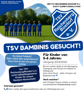 Mehr über den Artikel erfahren Bambinis gesucht!