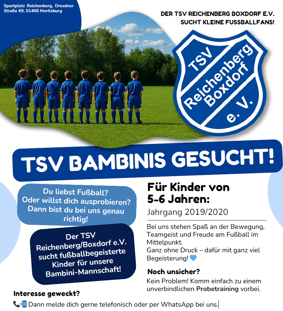 Mehr über den Artikel erfahren Bambinis gesucht!